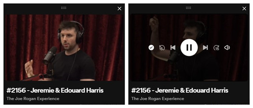 spotify desktop video podcast mini player