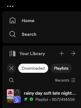 spotify desktop your library downloaded