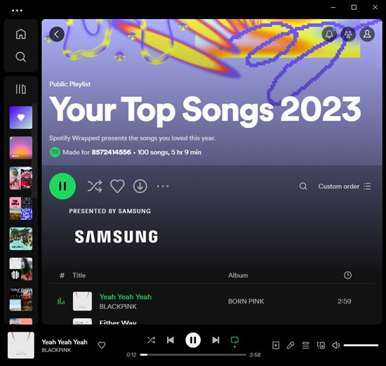 spotify desktop your top songs playlist