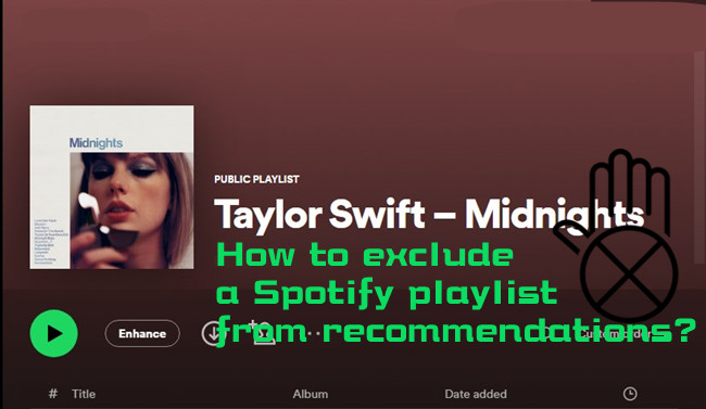 spotify exclude playlist from recommendations