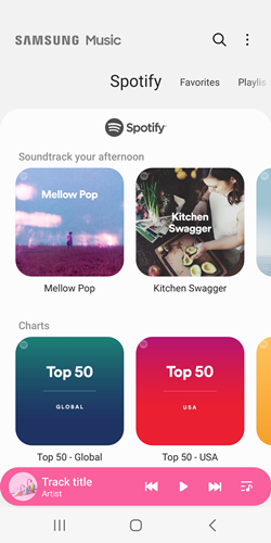 use spotify in samsung music