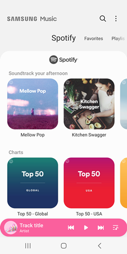 spotify in samsung music