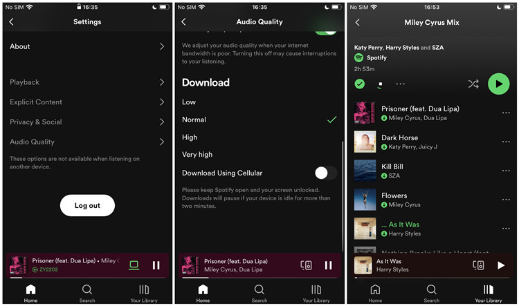 spotify mobile spotify audio quality spotify connect