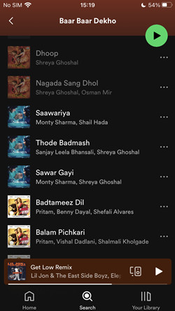 spotify mobile bollywood songs greyed out