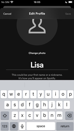 spotify mobile change display name 