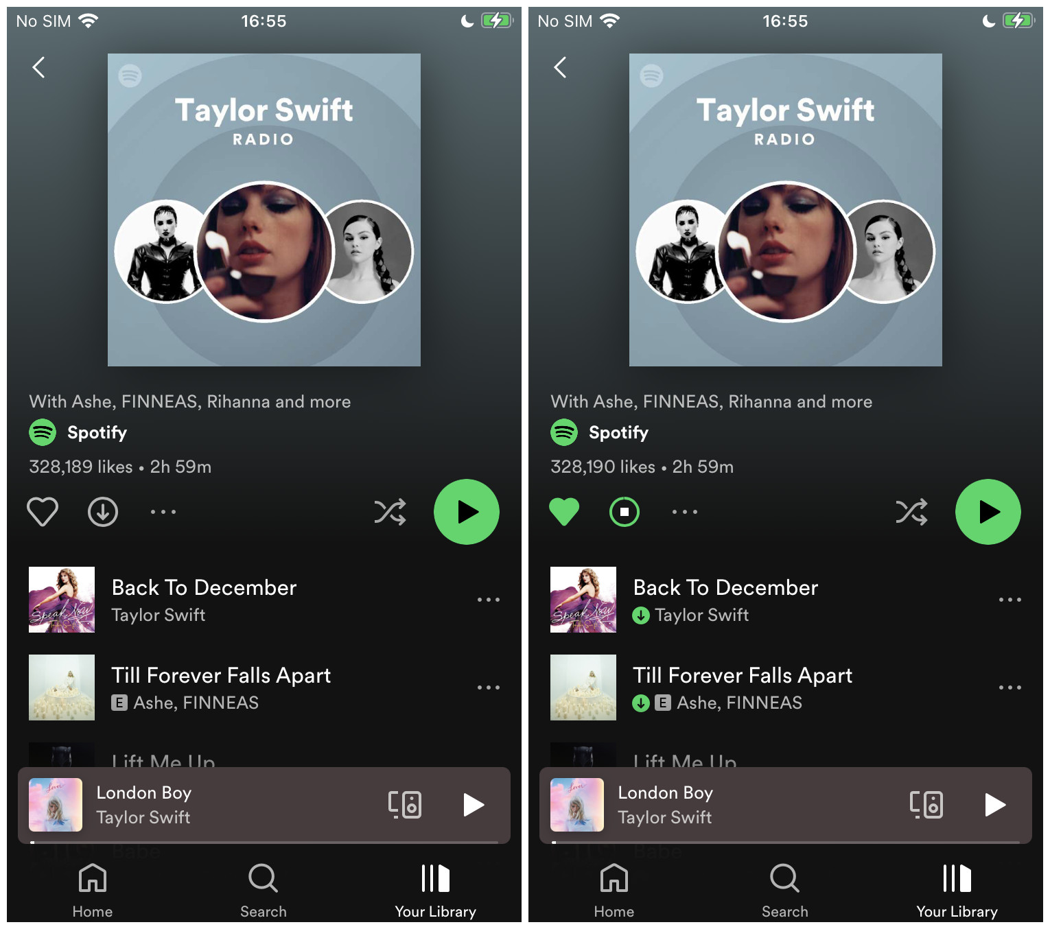 download a Spotify artist on mobile