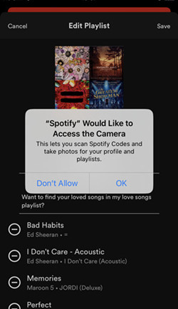 spotify mobile edit playlist photo
