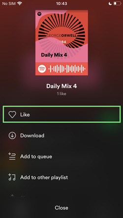 spotify mobile like daily mix playlist