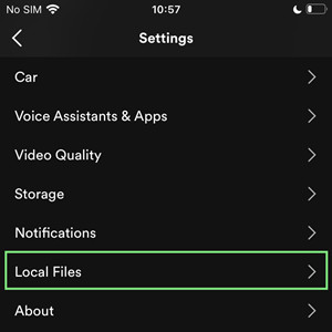 spotify mobile local files