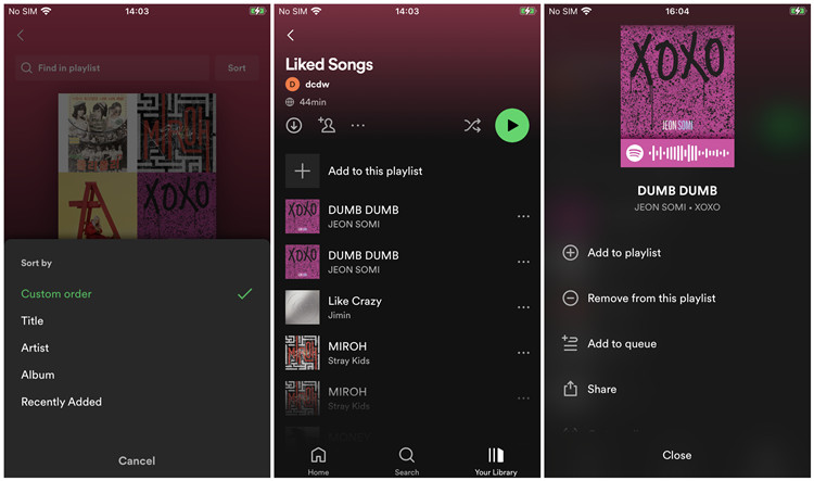 spotify mobile remove duplicates from playlist