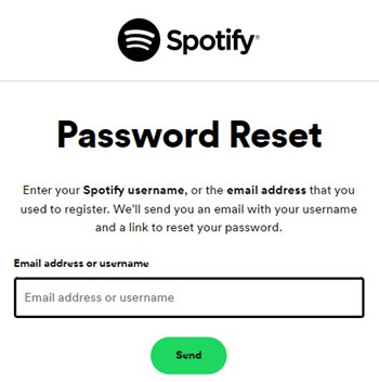 spotify password reset