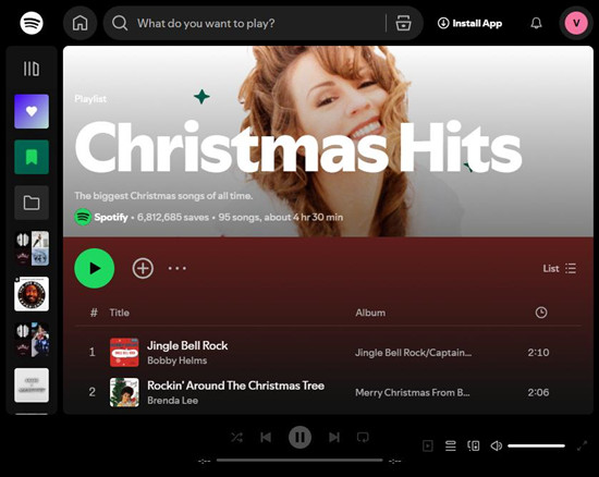 spotify playlist christmas hits