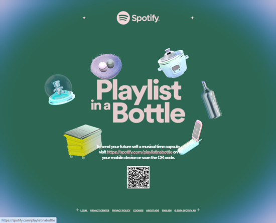 Spotify Playlist in a bottle