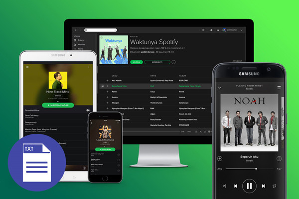 spotify playlist to text file