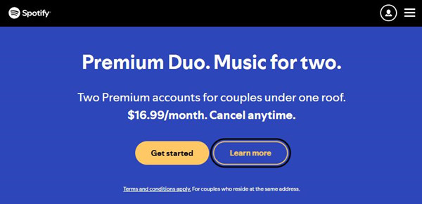 spotify premium duo get started