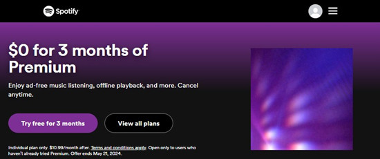 spotify premium free trial offer