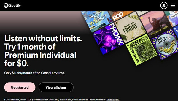 spotify premium individual get started