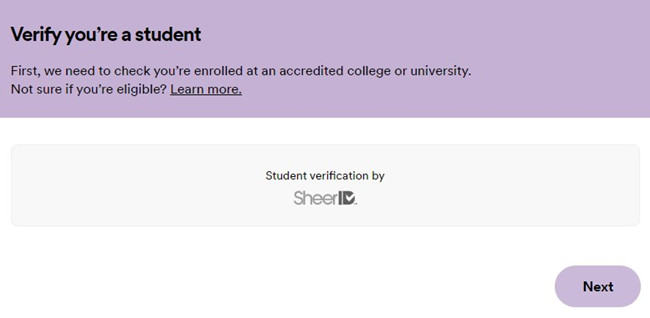 spotify premium student verify student status
