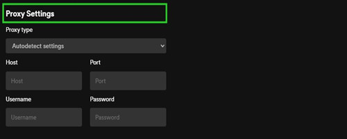 Spotify Proxy Settings