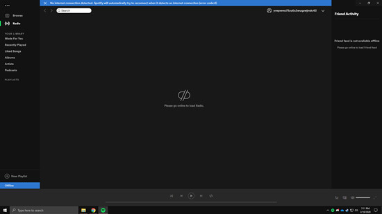 spotify radio error code 4