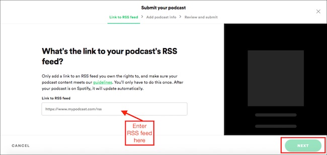 spotify rss