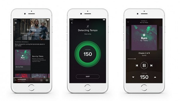 spotify running on iphone