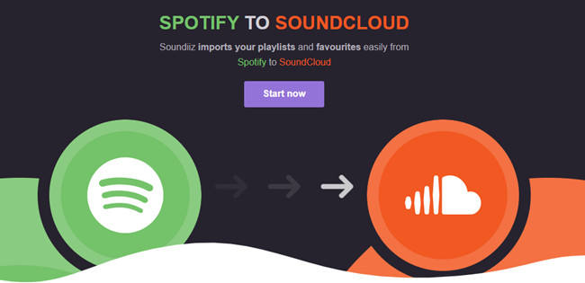 transfer spotify to soundcloud with soundiiz