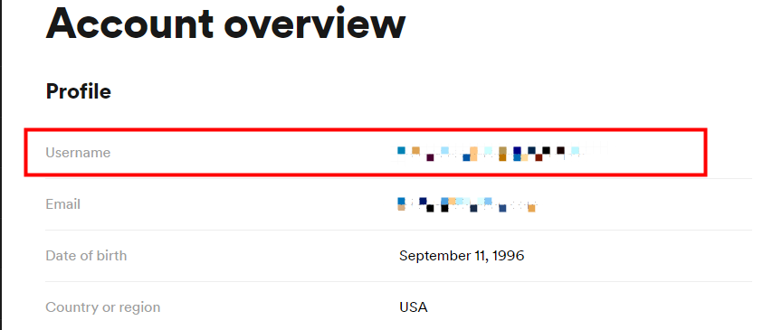spotify username