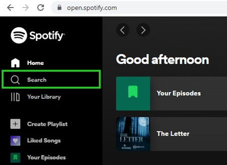 Spotify web search