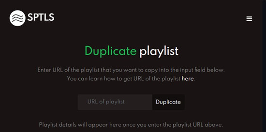 spotifytools playlist duplicator