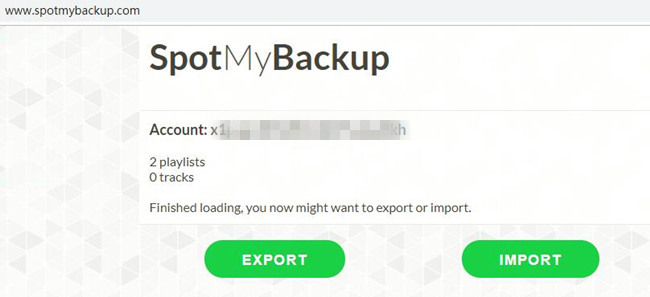 backup spotify playlist with spotmybackup