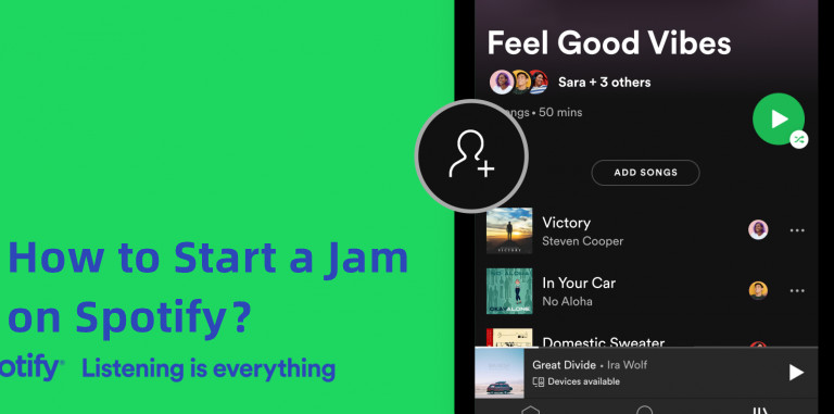 start a jam on spotify