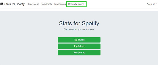 stats for spotify recently played