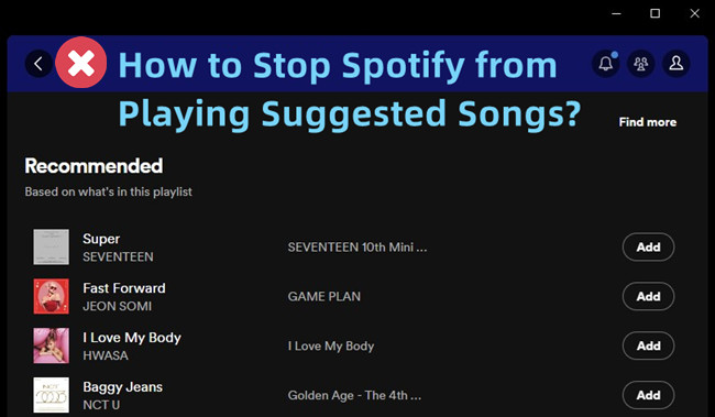 stop spotify from playing suggested songs