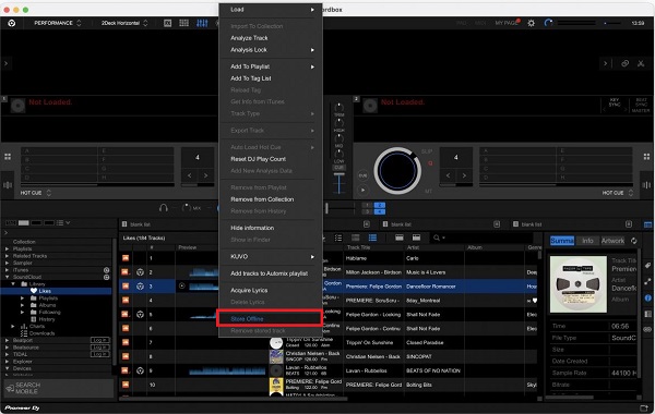 store soundcloud tracks on rekordbox