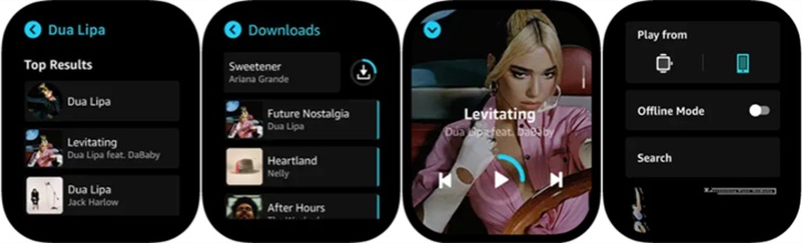 stream amazon music on apple watch