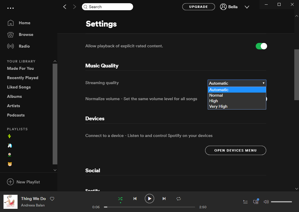 stream spotify high quality audio