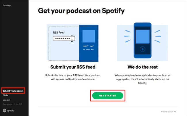 submit podcast
