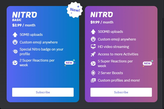 subscribe to discord nitro