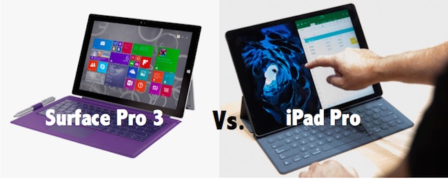 ipad pro vs surface pro 3