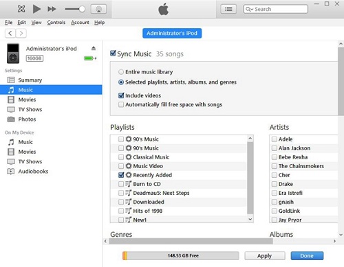 put apple music on ipod