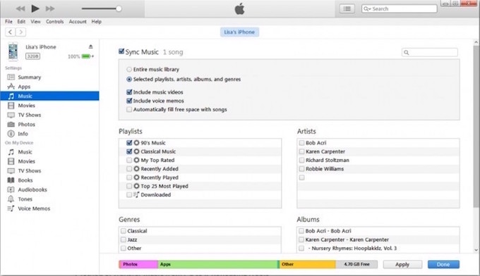 sync iphone to itunes