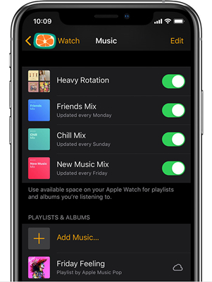 sync apple music to apple watch