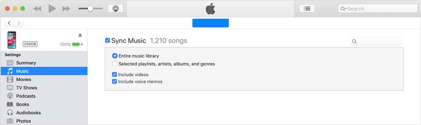 sync iTunes to iPhone