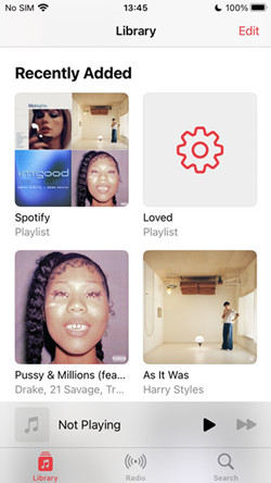synced smart playlist iphone