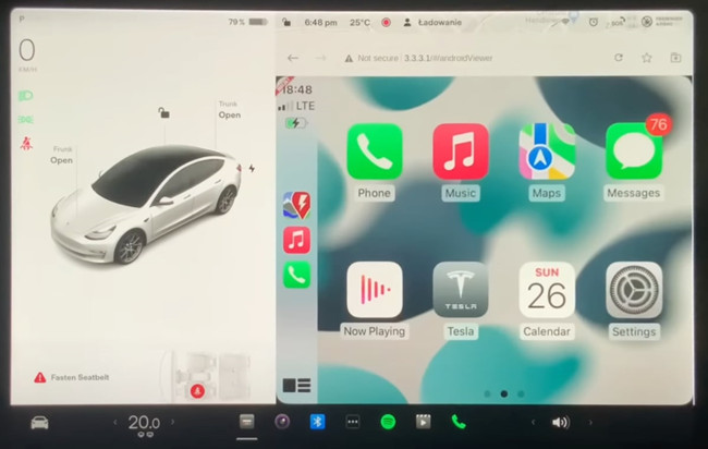 tesla carplay