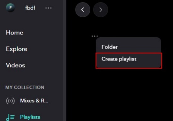 tidal create a playlist pc