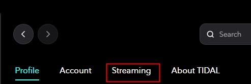 tidal desktop more settings streaming