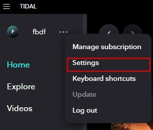 tidal desktop more settings