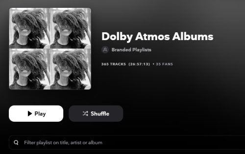 tidal dolby atmos playlist